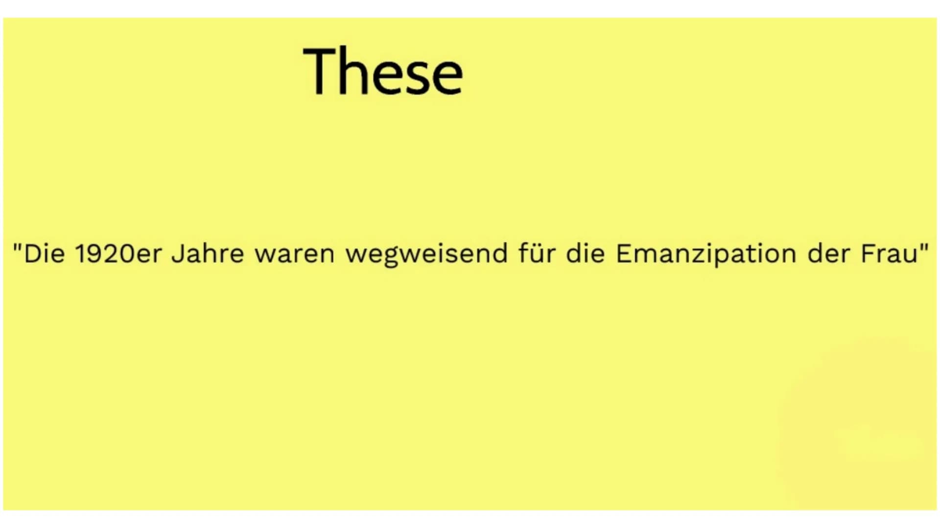 Gliederung
Die Frau in den Goldenen Zwanzigern
Das
Arbeitsleben
Die Mode
Freizeit und
Lebensgefühl
FAZIT
Quellen Gliederung
1. These
2. das 