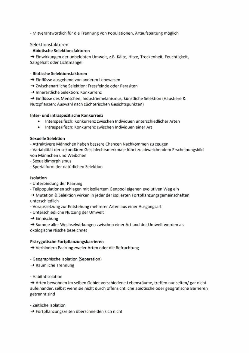 Synthetische Evolutionstheorie
basiert auf Darwins Selektionstheorie, erweitert um Erkenntnisse aus anderen biologischen
Bereichen, insbeson