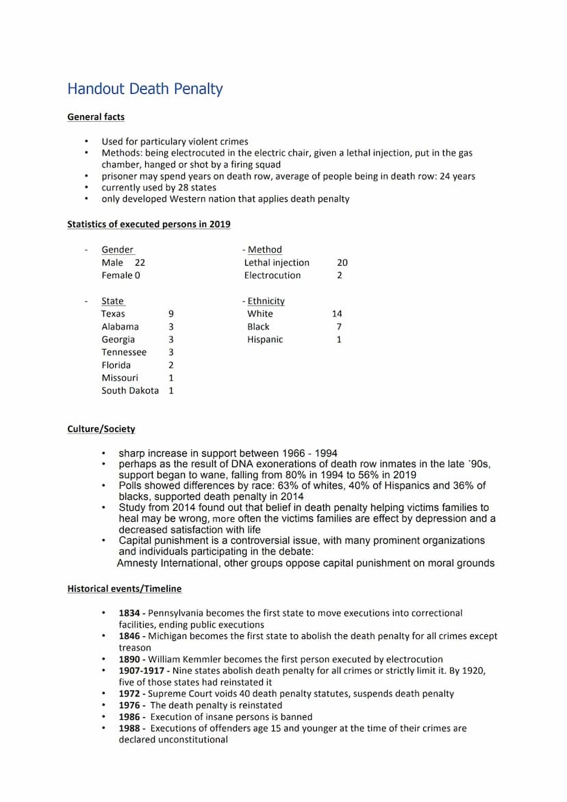Death Penalty - important vocabulary
imprisonment - Inhaftierung
custodial sentence - Haftstrafe; to take someome into custody jmd. In Haft 