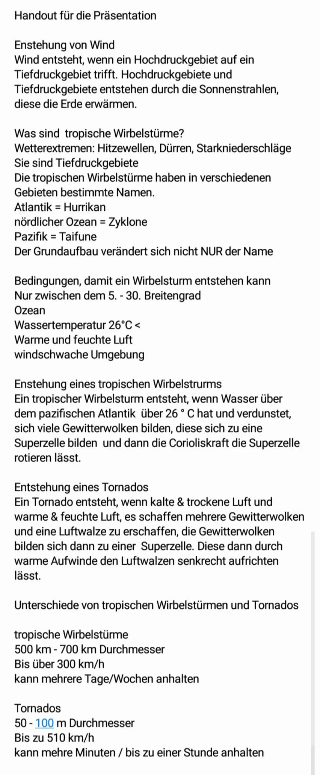 
<h2 id="windentstehung">Windentstehung</h2>
<p>Wind entsteht, wenn ein Hochdruckgebiet auf ein Tiefdruckgebiet trifft. Diese entstehen durc