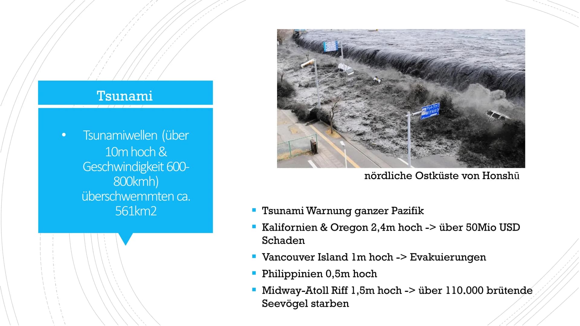 Die Dreifachkatastrophe von
Fukushima am 11.03.2011 Gliederung
1. Tōhoku-Erdbeben
2. Tsunami
3. Kernschmelzung
4. Auswirkungen
5. Fazit
6. Q