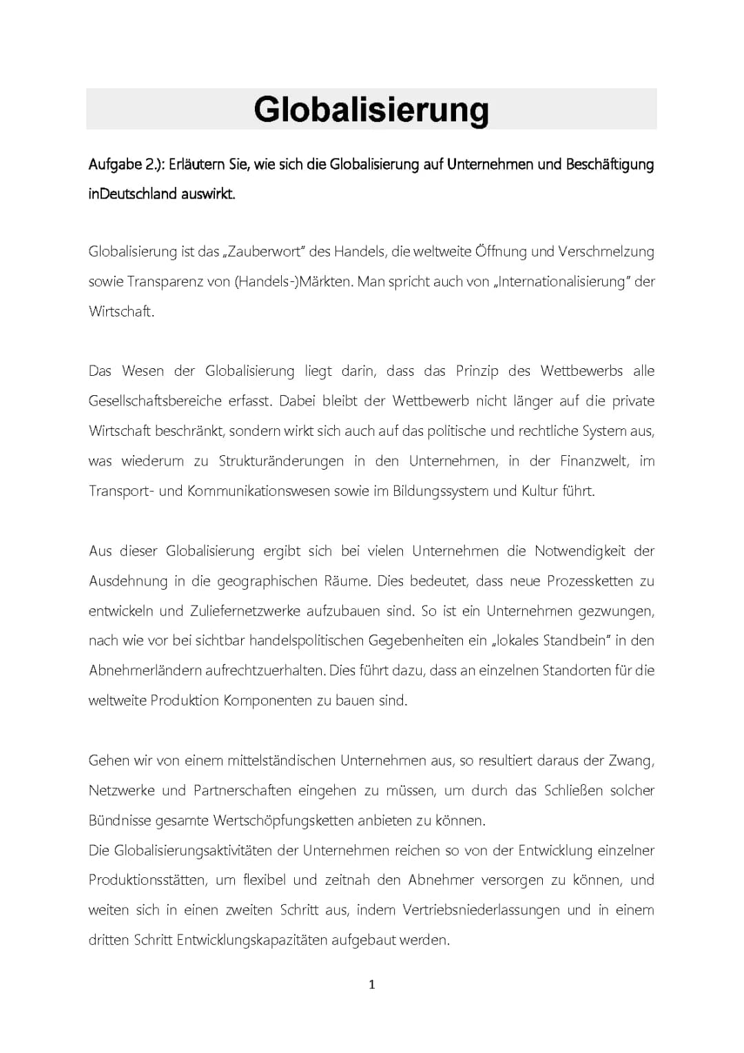 Globalisierung