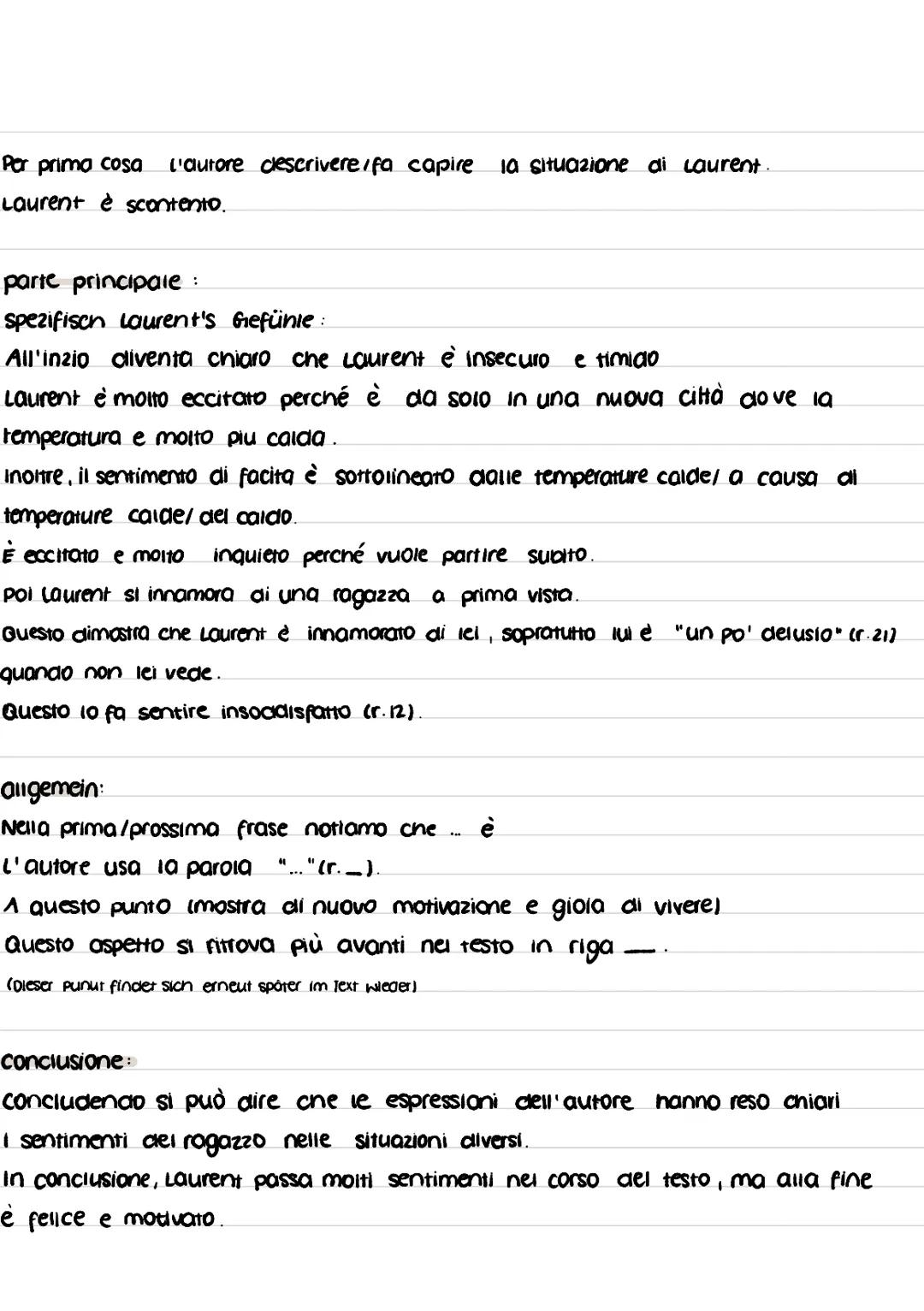 ANALISI
Einleitung:
Il testo con il titolo
Konnektoren:
quando
prima
poi
dopo
alla fine
-
wenn, sobald
- früner, vorner
• clann, danach
- da