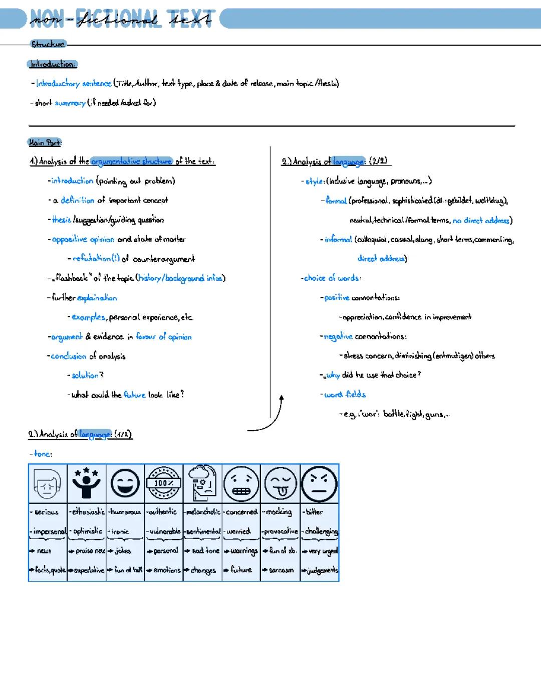 Non-fictional Text Analysis 