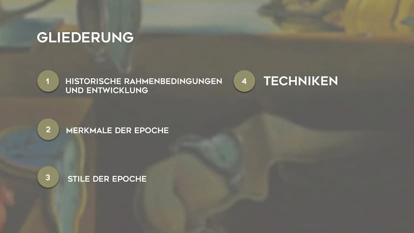 5
SURREALISMUS
NOEMI KIRCHNER - KUNST GK5 KL.13 GLIEDERUNG
1
HISTORISCHE RAHMENBEDINGUNGEN
UND ENTWICKLUNG GLIEDERUNG
1 HISTORISCHE RAHMENBE