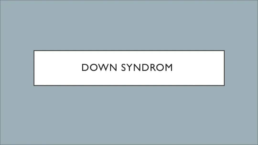 Down Syndrom 