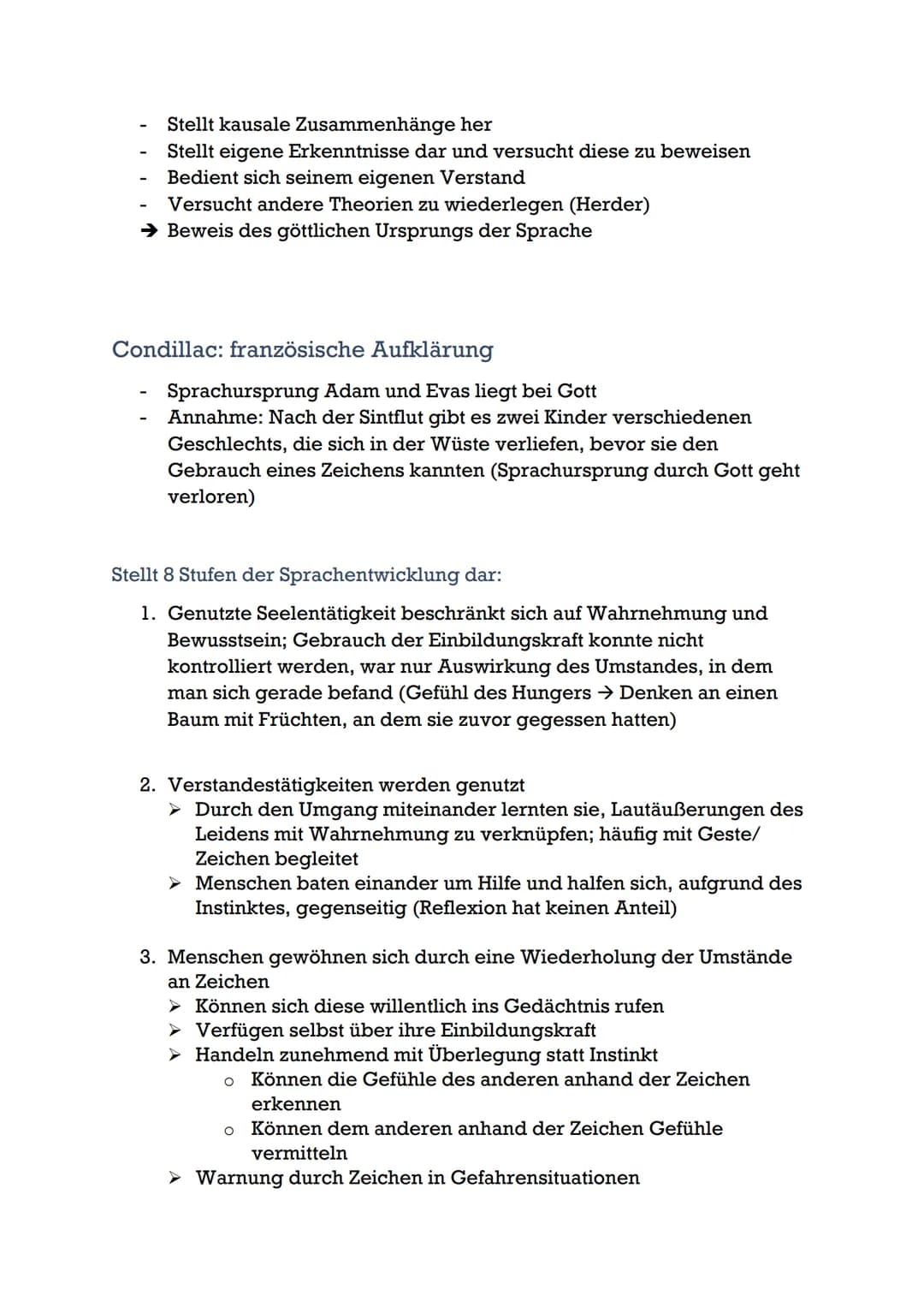 Vergleichskriterium
/ Autor
Grundposition
Aufklärung?/geistes
geschichtlicher
Zusammenhang
Sprachursprungstheorien
Funktion der
Sprache zum
