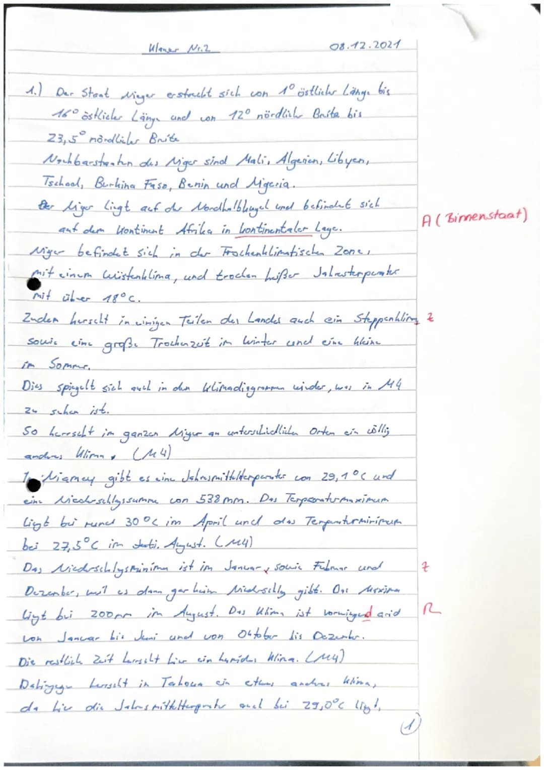 1.) Der Staat
Ulaner Nr.2
erstreckt sich con
Länge
and
23,5° nördlicher Brite
Mieger
16° östlicher
con
08.12.2021
1° östlicher Länge bis
12⁰