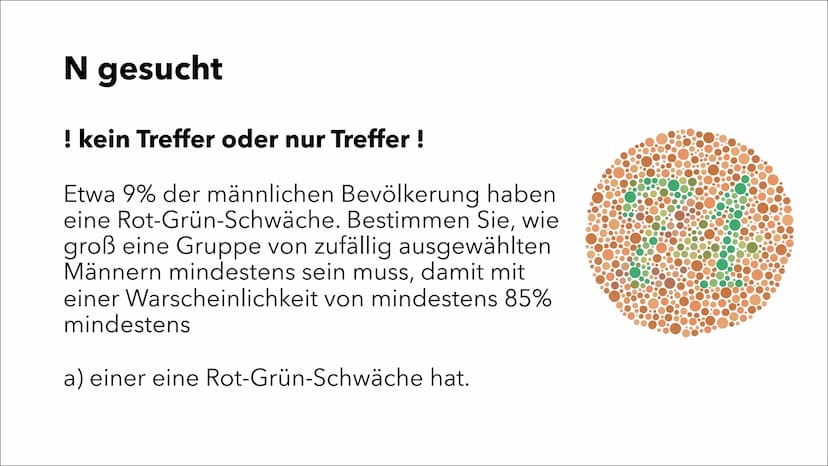 Problemlösen mit der
Binomialverteilung
Sophia Victoria Stähle
J2 Wie groß ist die Wahrscheinlichkeit, dass bei dreifachem
Drehen nie blau e