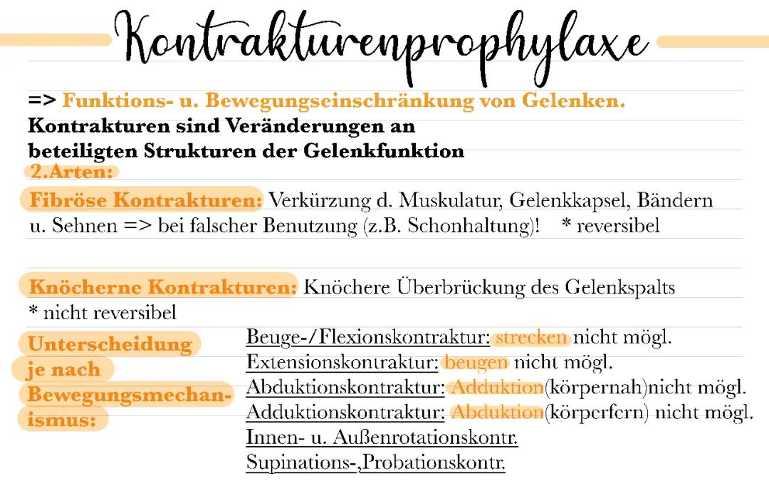 Kontrakturenprophylaxe