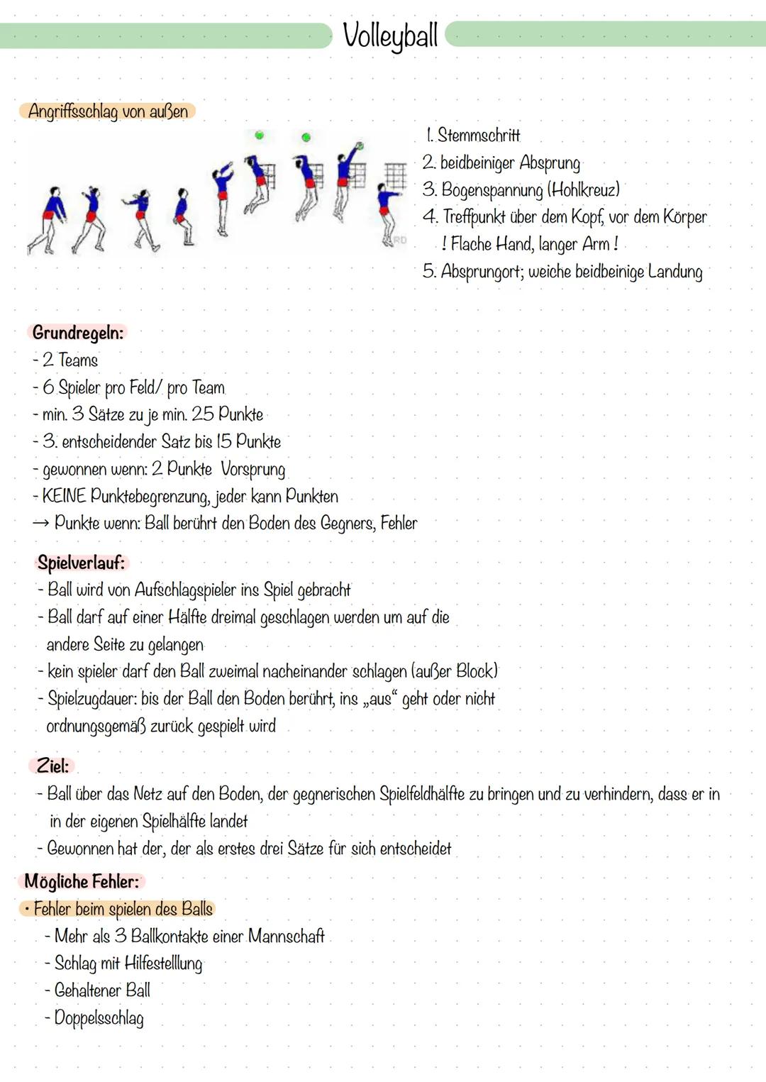 Spielfeld:
- 18x9 m Gesamt
Hinterzone 6x9 m
- Vorderzone 3x9 m
- Aufschlagen
- Netz: • Damen 2,24m
• Gemischt 2,35m
Herren 2,43m
Volleyball-