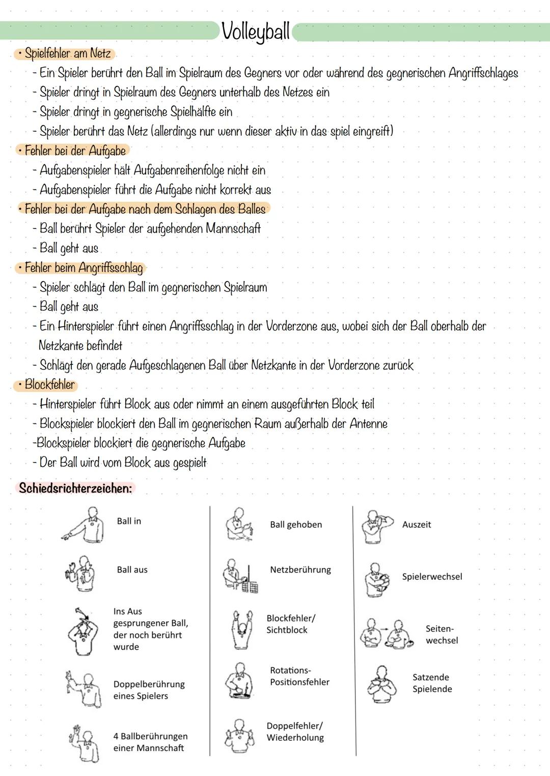 Spielfeld:
- 18x9 m Gesamt
Hinterzone 6x9 m
- Vorderzone 3x9 m
- Aufschlagen
- Netz: • Damen 2,24m
• Gemischt 2,35m
Herren 2,43m
Volleyball-