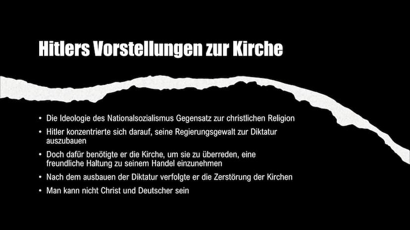 Kirchen in der
NS-Zeit
TRAGOENCEGA ●
●
●
• Die evangelische Kirche
●
Das Reichskonkordat
Inhaltsverzeichnis
●
Hitlers Vorstellung zur Kirche
