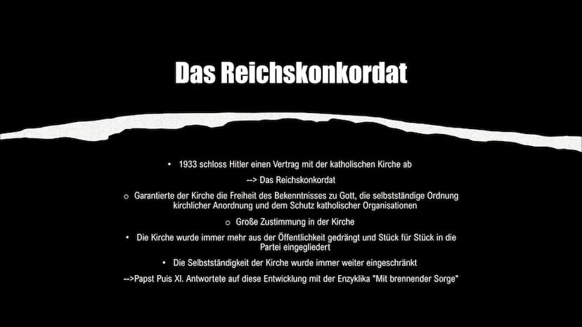Kirchen in der
NS-Zeit
TRAGOENCEGA ●
●
●
• Die evangelische Kirche
●
Das Reichskonkordat
Inhaltsverzeichnis
●
Hitlers Vorstellung zur Kirche