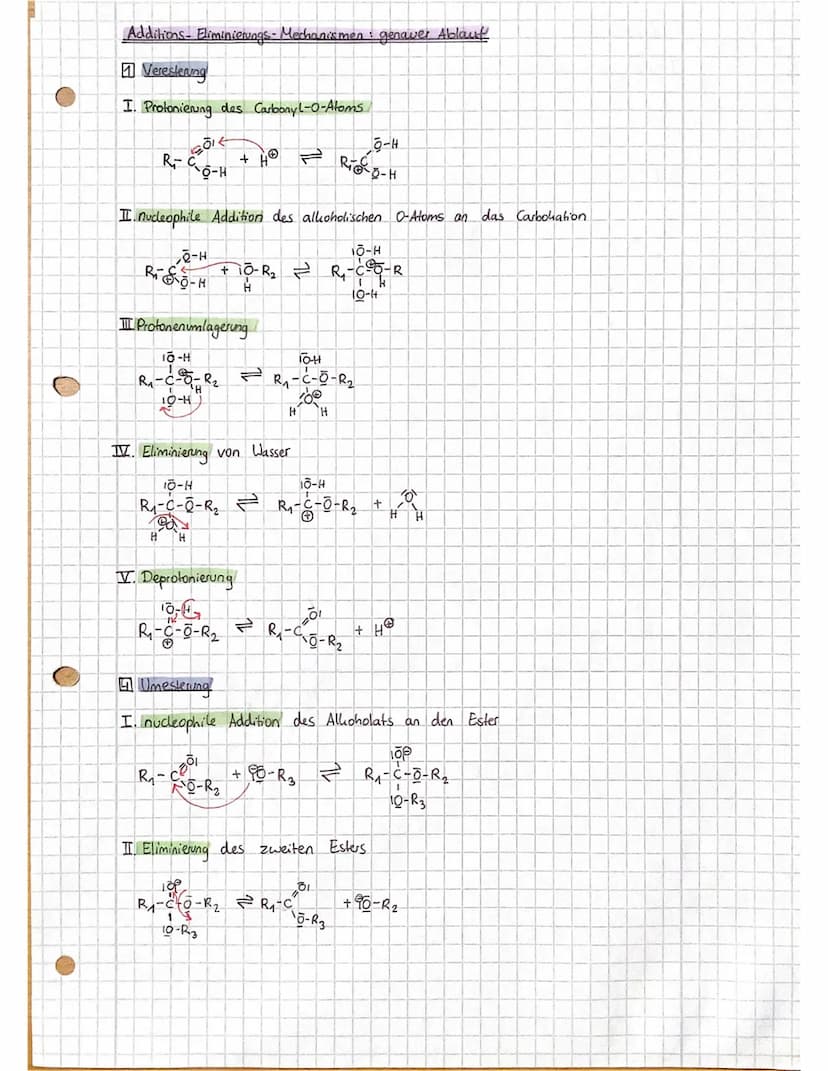 Ester
Gleichgewichtsrealition: Massenwirkungsgesetzl
c(Ester) c(Wasser) = Wert >1 → chemisches Gleichgewicht
K= c(Säure). C(Alhohol)
liegt a