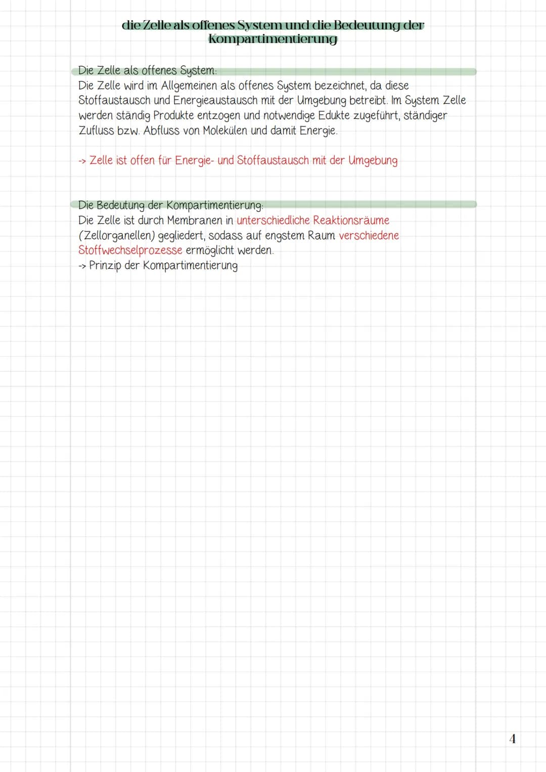1. System Zelle
1.1 Zellorganellen
→> Struktur und Funktion der Zellorganellen
> die Zelle als offenes System und die Bedeutung der Komparti