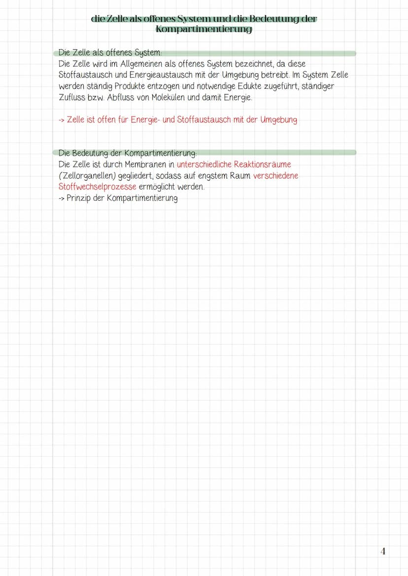 1. System Zelle
1.1 Zellorganellen
→> Struktur und Funktion der Zellorganellen
> die Zelle als offenes System und die Bedeutung der Komparti