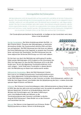 Know Genregulation bei Eukaryoten  thumbnail