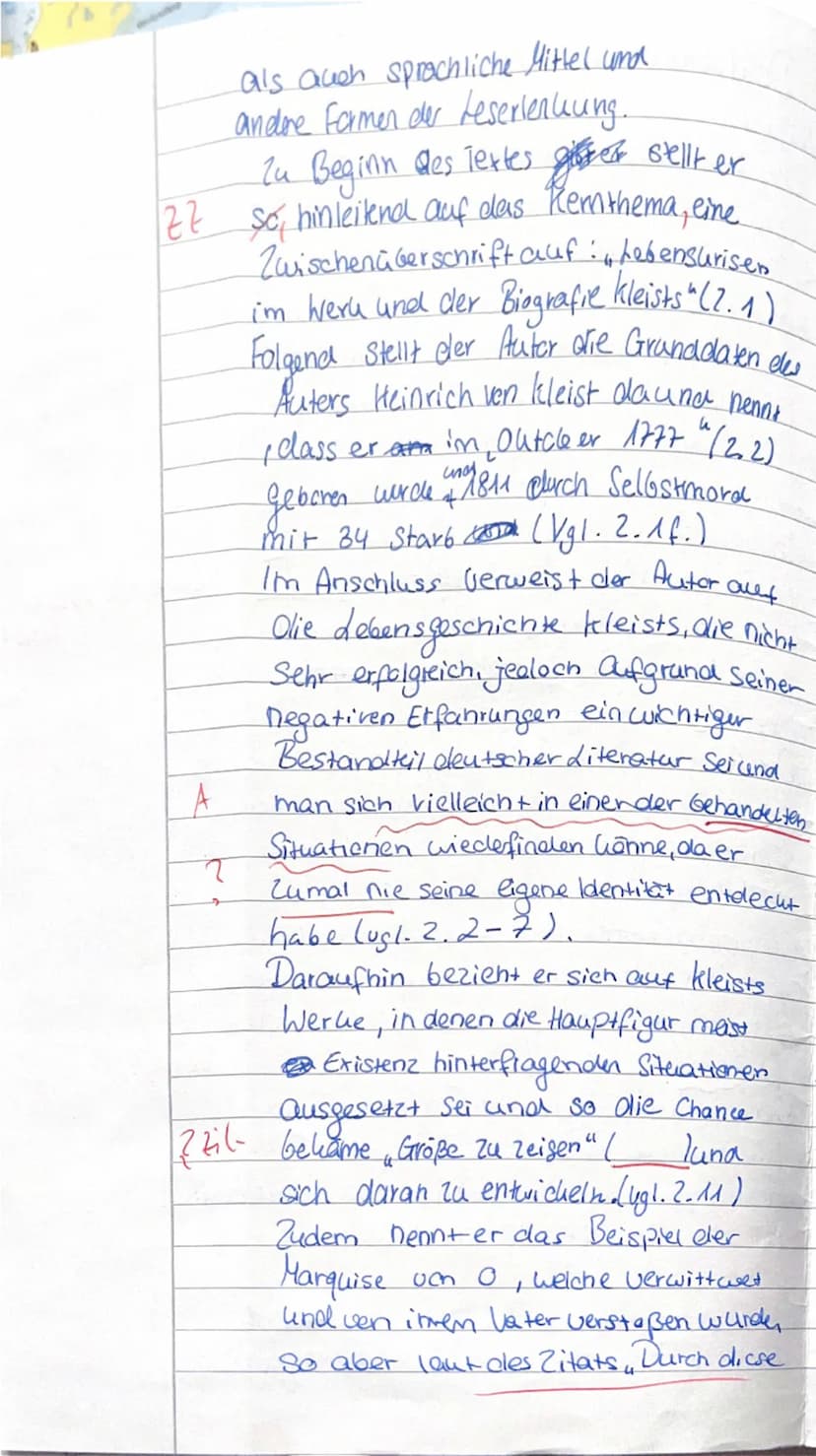 /Dev
Deut
ur Nr. 2
15
20.12.2024
g" von Heinrich von Kleist
it Bezug auf einen literarischen Text
Aufgabenstellung:
1. Stellen Sie Schedes A