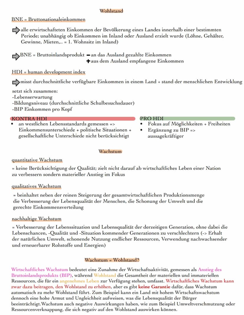 Definition
Materieller bzw. wirtschaftlicher Wohlstand ist der Versorgungsgrad einer Person oder
eines Haushalts, einer Gruppe oder einer Ge