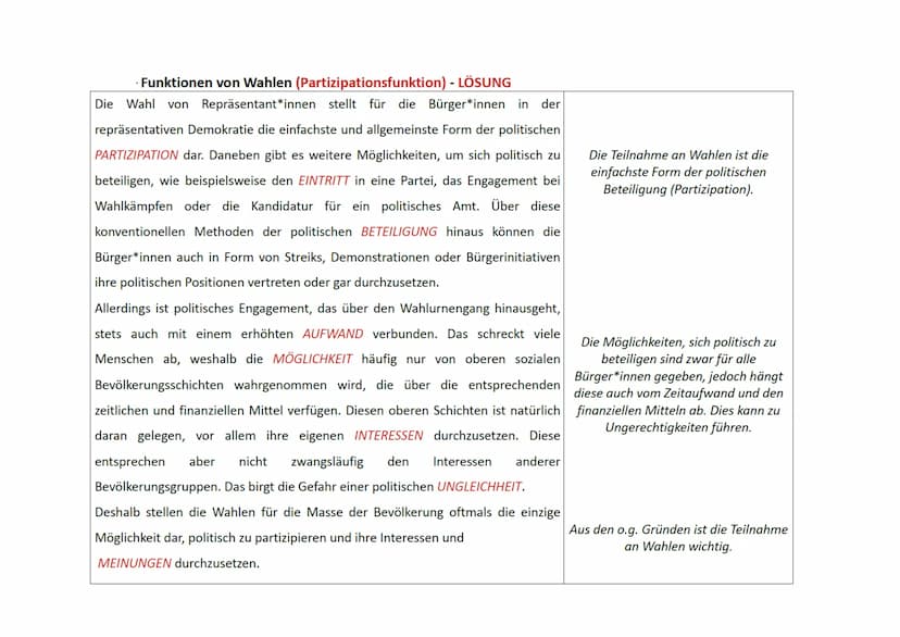 Funktionen von Wahlen
Die Wähler*innen übergeben ihre Stimme an Politiker*innen, die dann Wahlen sind sowohl die einfachste, aber auch die w