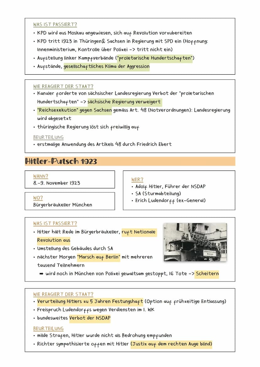 Kapp-Lüttwitz Putsch 1920
WANN?
13.-17. März 1920
Krisenjahre der Weimarer Republik
WARUM?
Ablehnung demokratisches System
.
WAS IST PASSIER