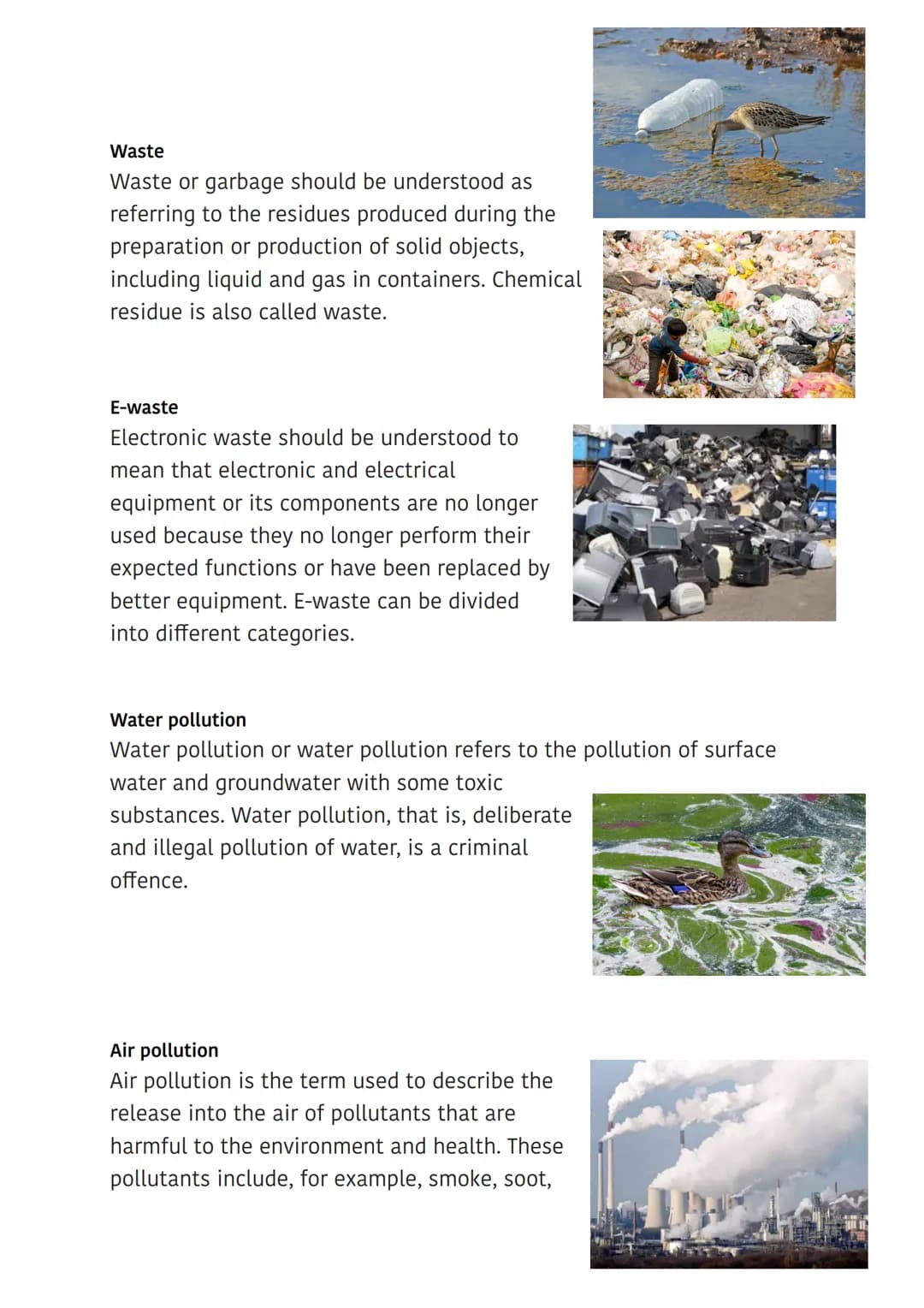 Environmental problems - Definitions: What is ....?
Climate change
Climate change is a change of Earth's
climate. It could be a change of th