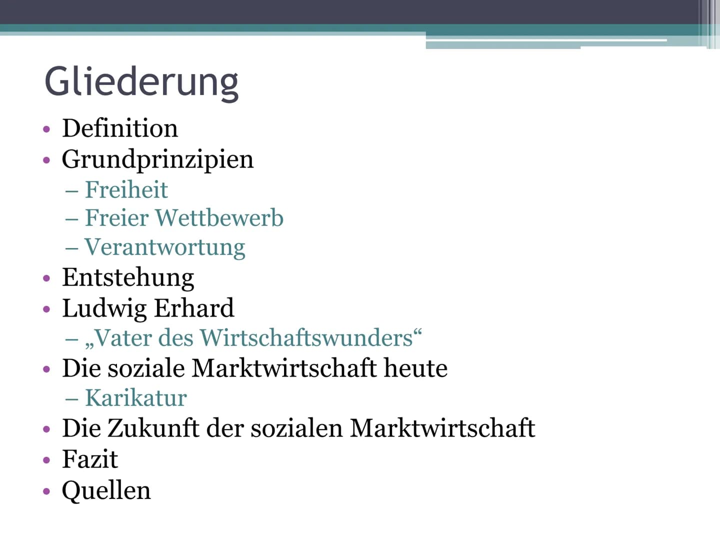 Soziale Marktwirtschaft in
Deutschland
Wohlstand für alle? Freiheit
Ķ
Fortschritt
Sicherheit
SAFETY
FIRST!
WOHLSTAND FÜR ALLLE
Gerechtigkeit