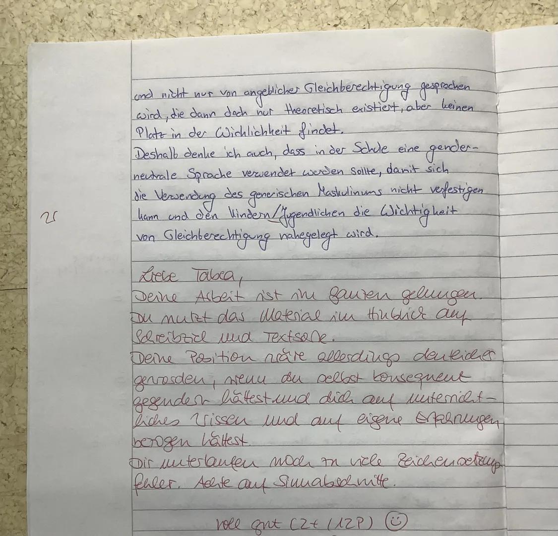 KA LK D 11/2 Sh
2nn
Thema: Verwendung einer genderneutralen Sprache in Schulen
Aufgabenart: Materialgestütztes Verfassen argumentierender Te