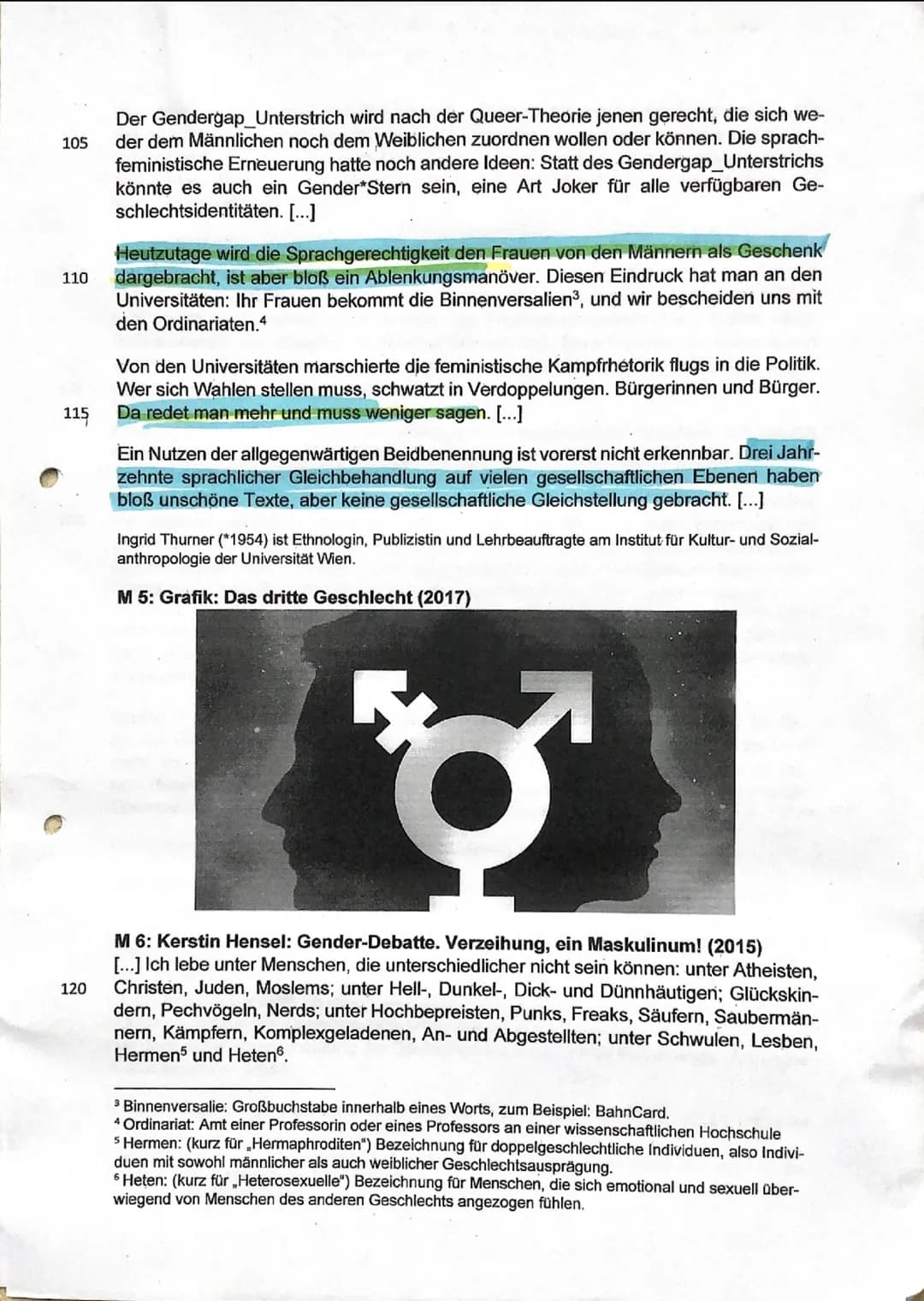 KA LK D 11/2 Sh
2nn
Thema: Verwendung einer genderneutralen Sprache in Schulen
Aufgabenart: Materialgestütztes Verfassen argumentierender Te