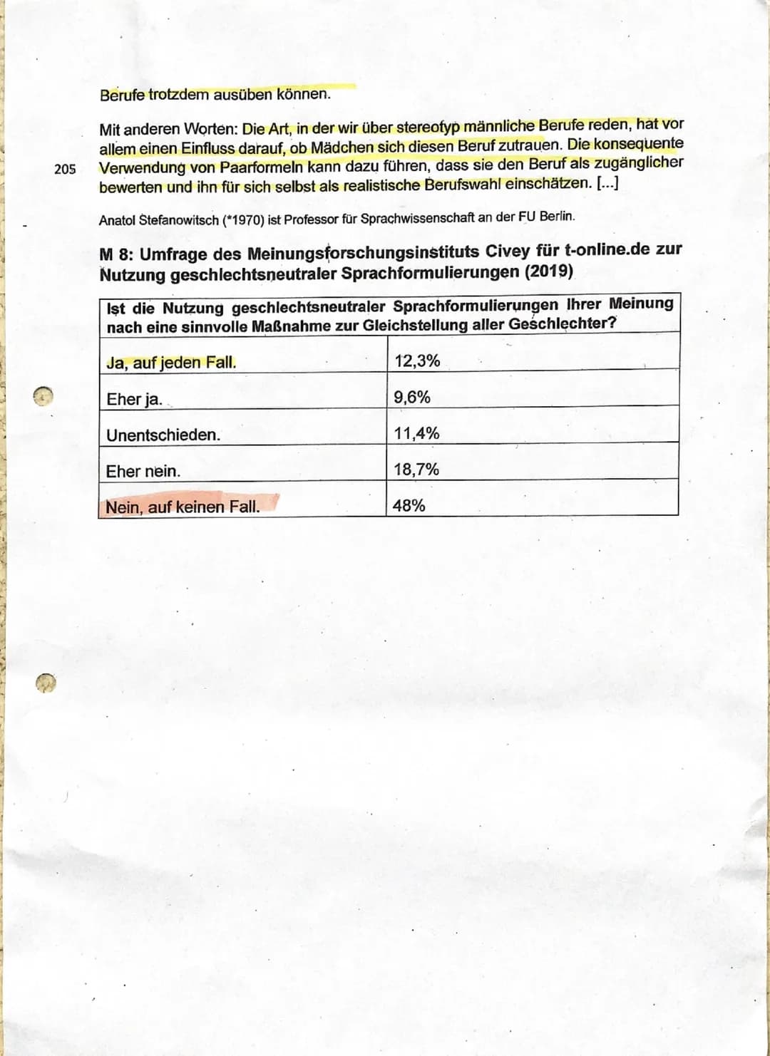 KA LK D 11/2 Sh
2nn
Thema: Verwendung einer genderneutralen Sprache in Schulen
Aufgabenart: Materialgestütztes Verfassen argumentierender Te