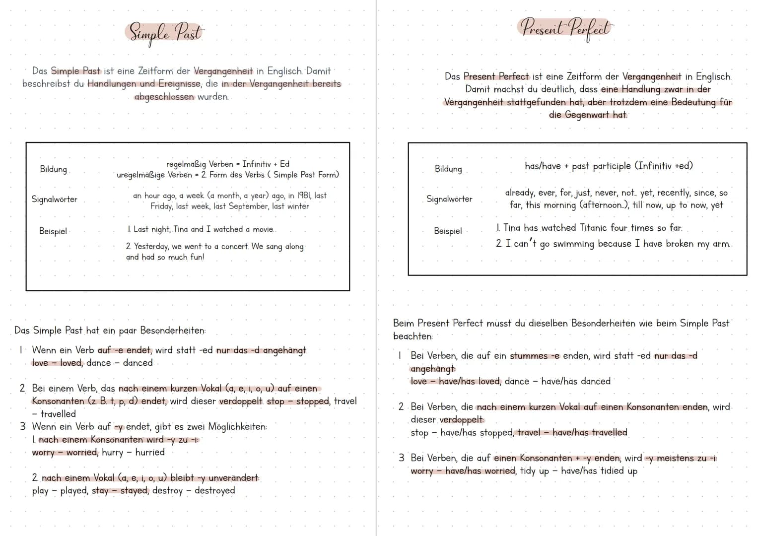 Simple Present
Das Simple Present ist die einfache Gegenwart in Englisch. Du beschreibst.
damit Gewohnheiten und Handlungen, die heute, rege