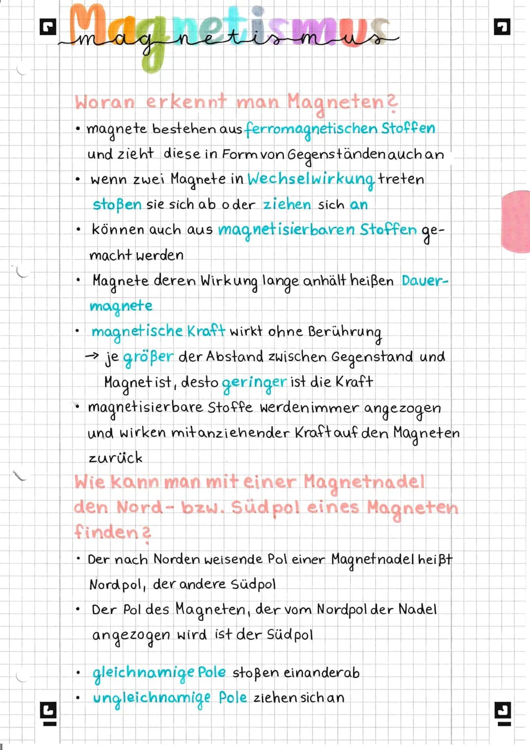 • Magnetismus
Woran erkennt man Magneten?
•magnete bestehen aus ferromagnetischen Stoffen
und zieht diese in Form von Gegenständen auch an
w