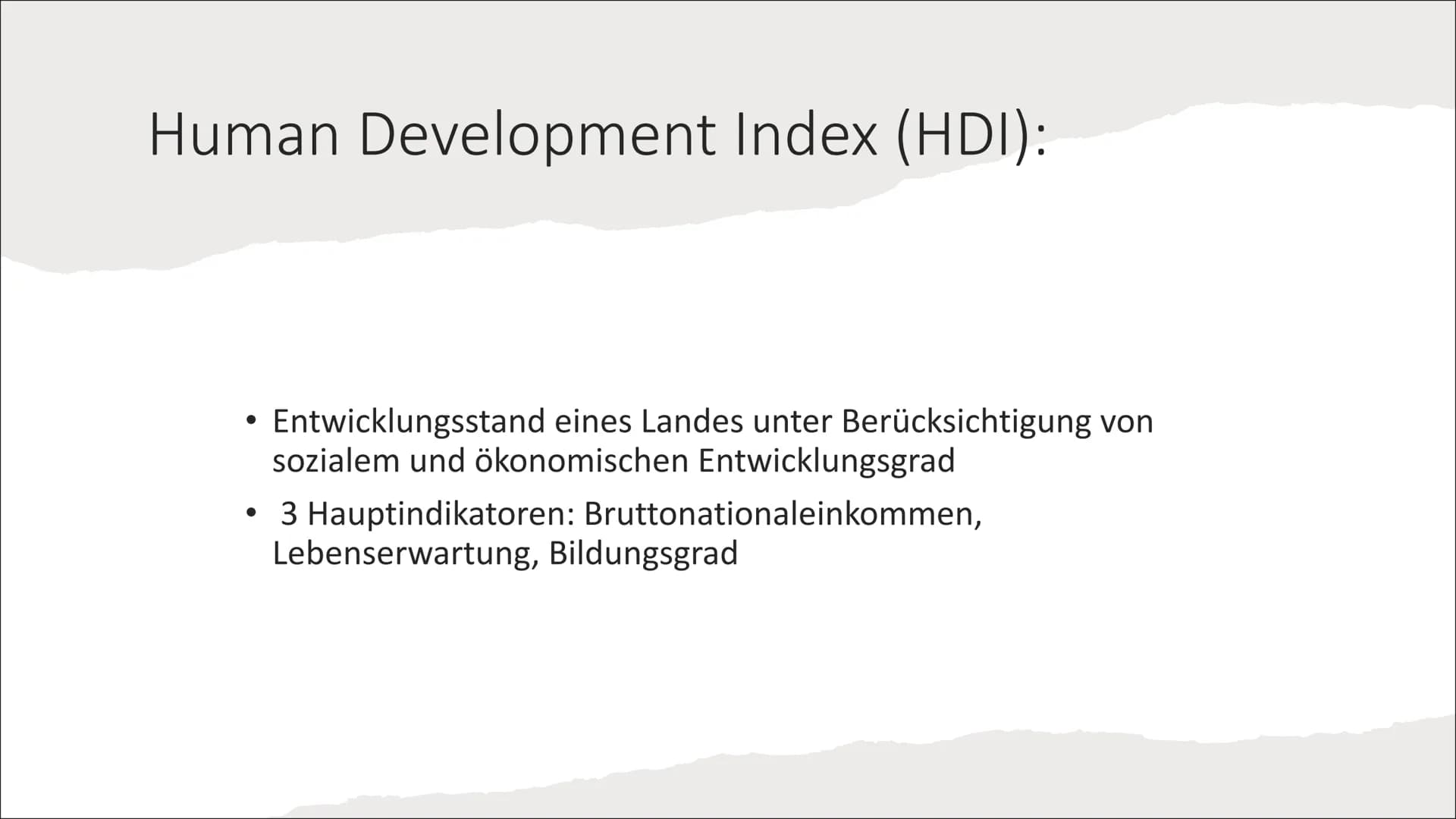 Qualitatives Wachstum und
nachhaltige Entwicklung Inhalt:
1) BIP als Wohlstandsindikator
Schwächen des BIP
➤ Faktoren für eine neue Wohlstan