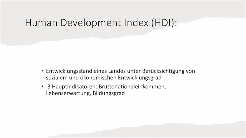 Qualitatives Wachstum und
nachhaltige Entwicklung Inhalt:
1) BIP als Wohlstandsindikator
Schwächen des BIP
➤ Faktoren für eine neue Wohlstan