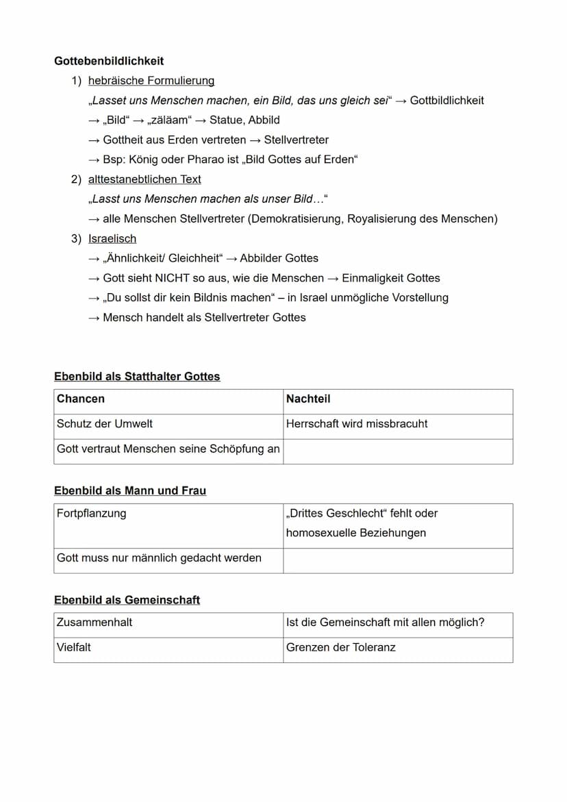 Die Grundlegende Aussage der Bibel und Theologie über den Menschen lautet:
Er ist ein Geschöpf Gottes; Der Mensch verdankt sein Dasein Gott 