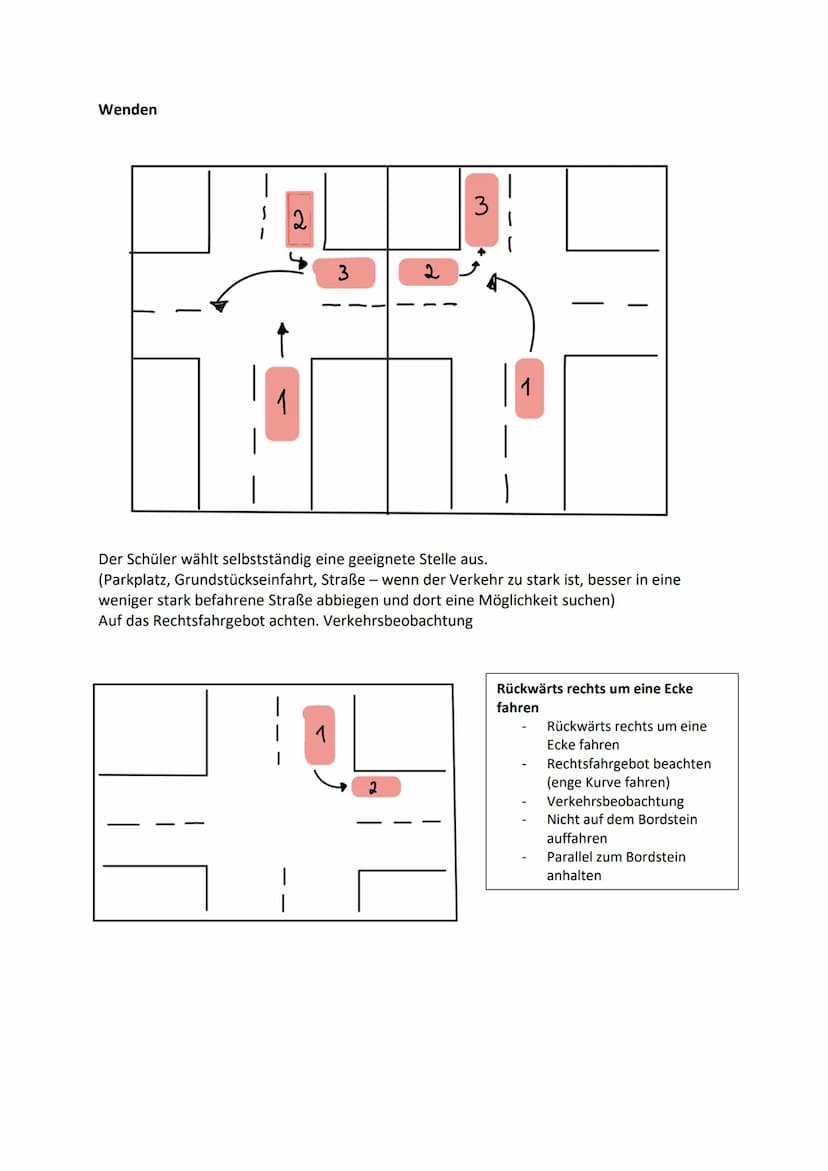 G
G
Wie Auto parkfertig abstellen?
1. Kupplung und Bremse betätigen
2. Motor aus
3. Handbremse anziehen
4. Ersten Gang einlegen
5. Erst Kupp