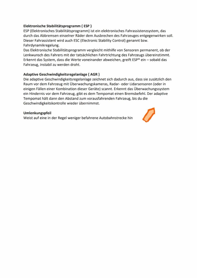 G
G
Wie Auto parkfertig abstellen?
1. Kupplung und Bremse betätigen
2. Motor aus
3. Handbremse anziehen
4. Ersten Gang einlegen
5. Erst Kupp