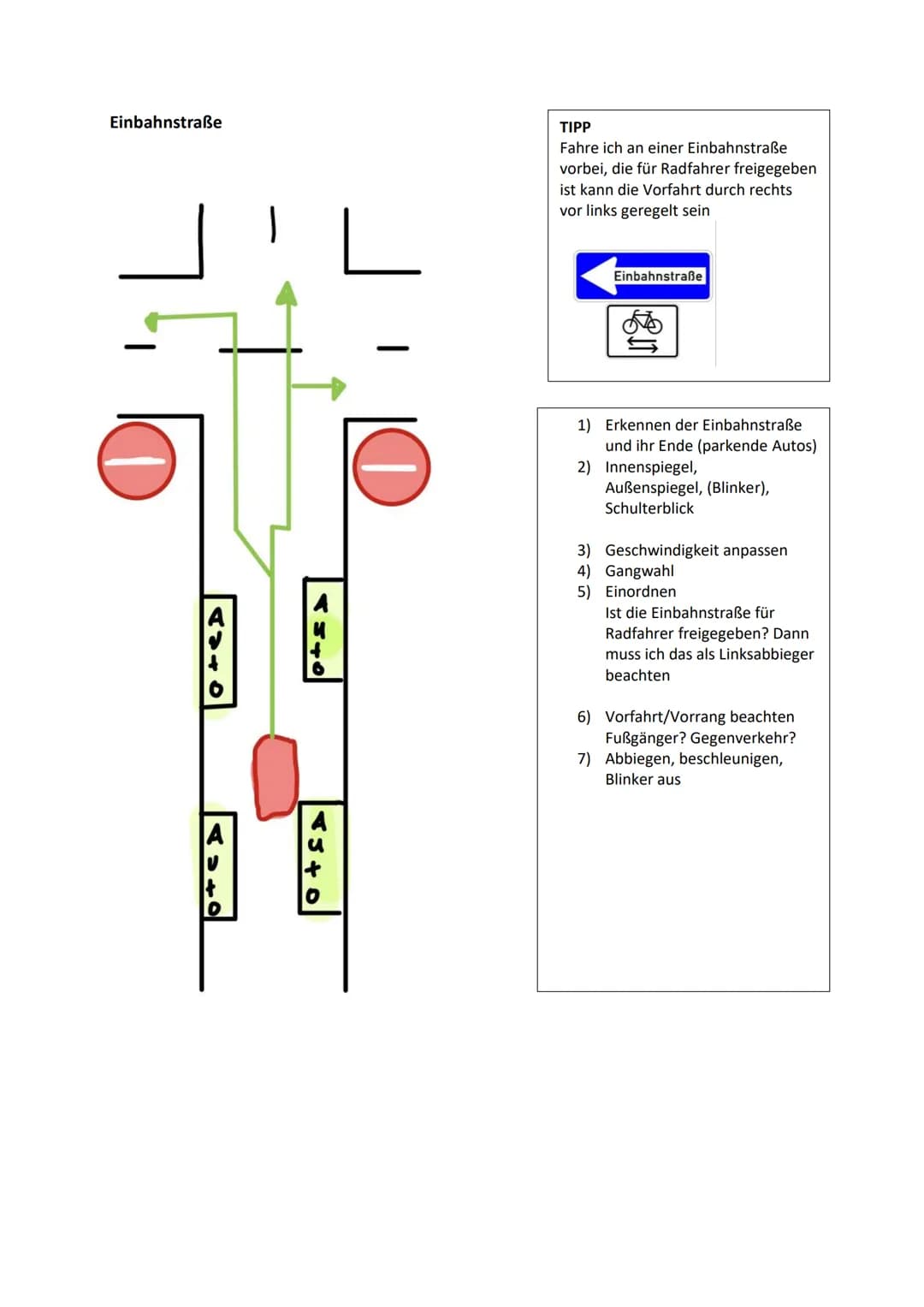 G
G
Wie Auto parkfertig abstellen?
1. Kupplung und Bremse betätigen
2. Motor aus
3. Handbremse anziehen
4. Ersten Gang einlegen
5. Erst Kupp