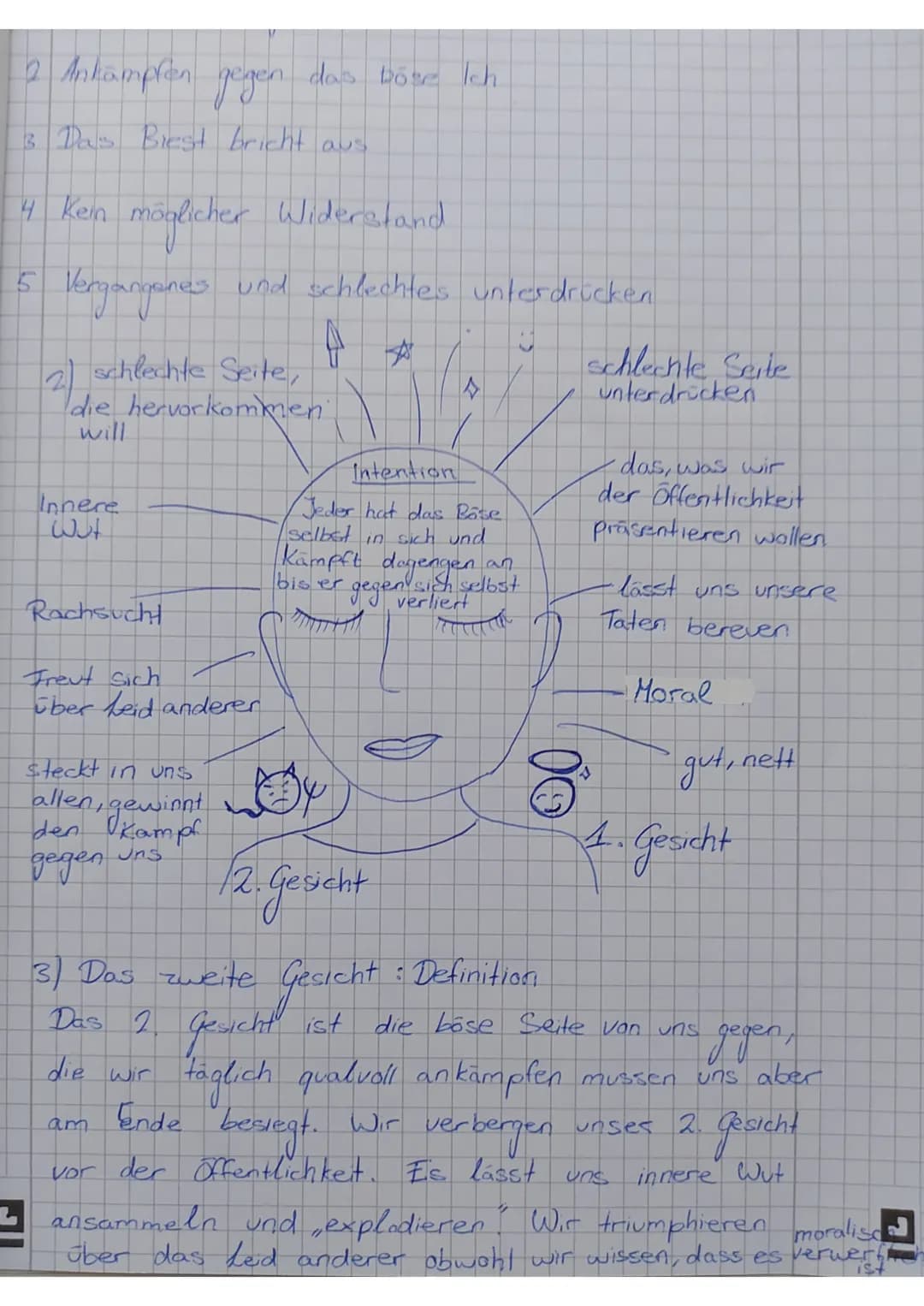 2 Ankampfen gegen das böse Ich
3 Das Biest bricht aus
4 Kein möglicher Widerstand
möglicher
5 Vergangenes und schlechtes unterdrücken
2 schl