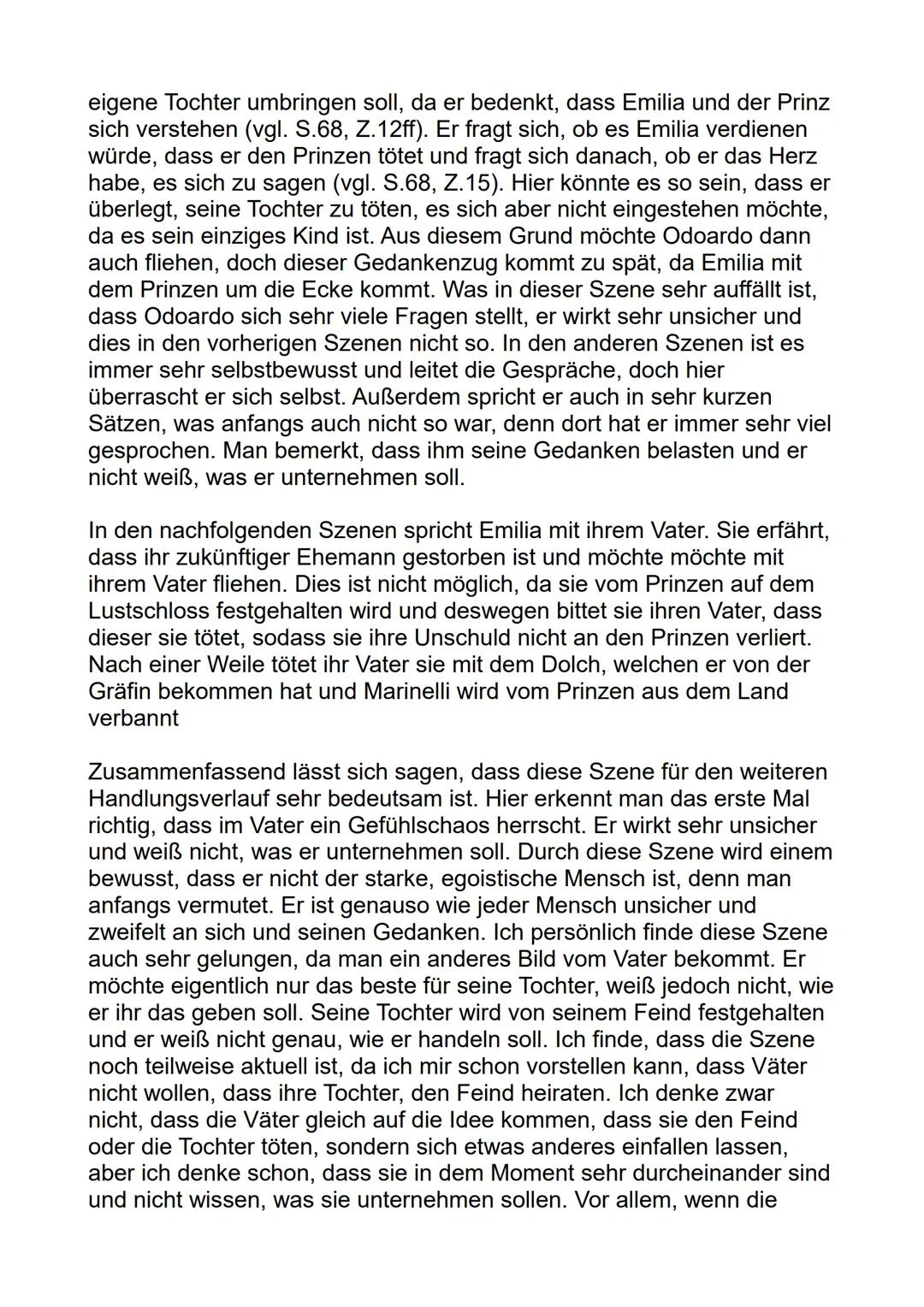# Emilia Galotti
Szenenanalyse Aufzug 5, Auftritt 6

Das bürgerliche Trauerspiel „Emilia Galotti" wurde 1772 von Gotthold
Ephraim Lessing ve