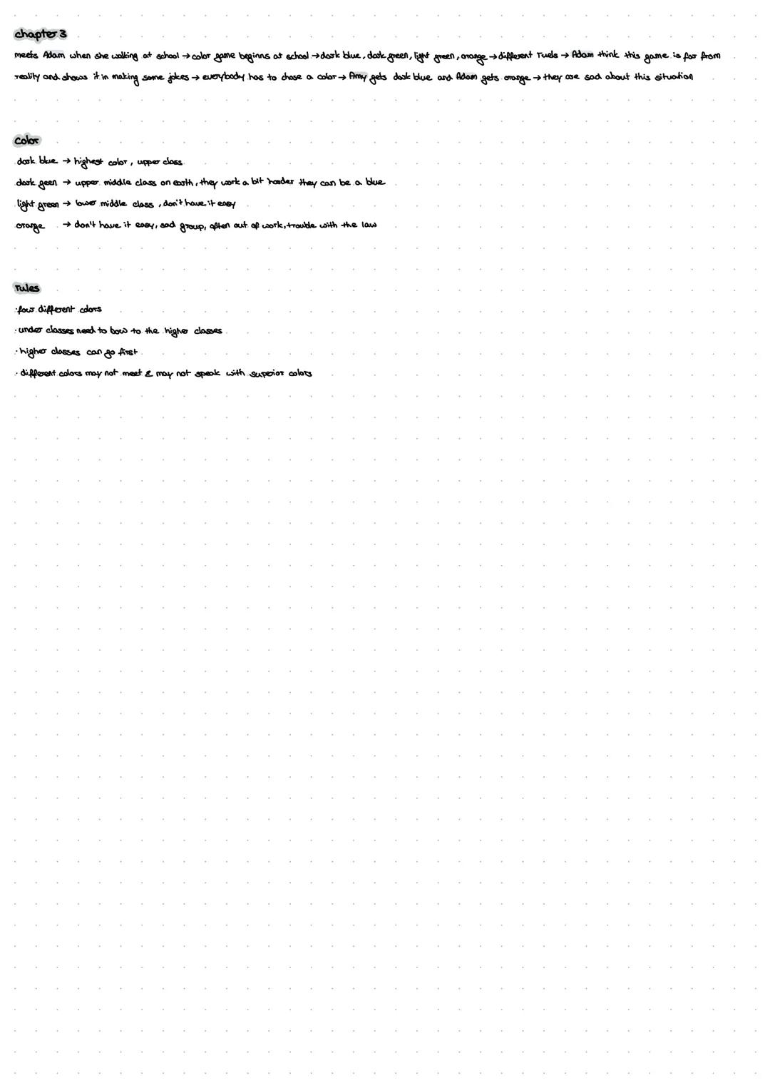 # The was between the classes

summary
*   introduction title, author, type of text (roval), date
*   own words
*   no interpretation
*   si