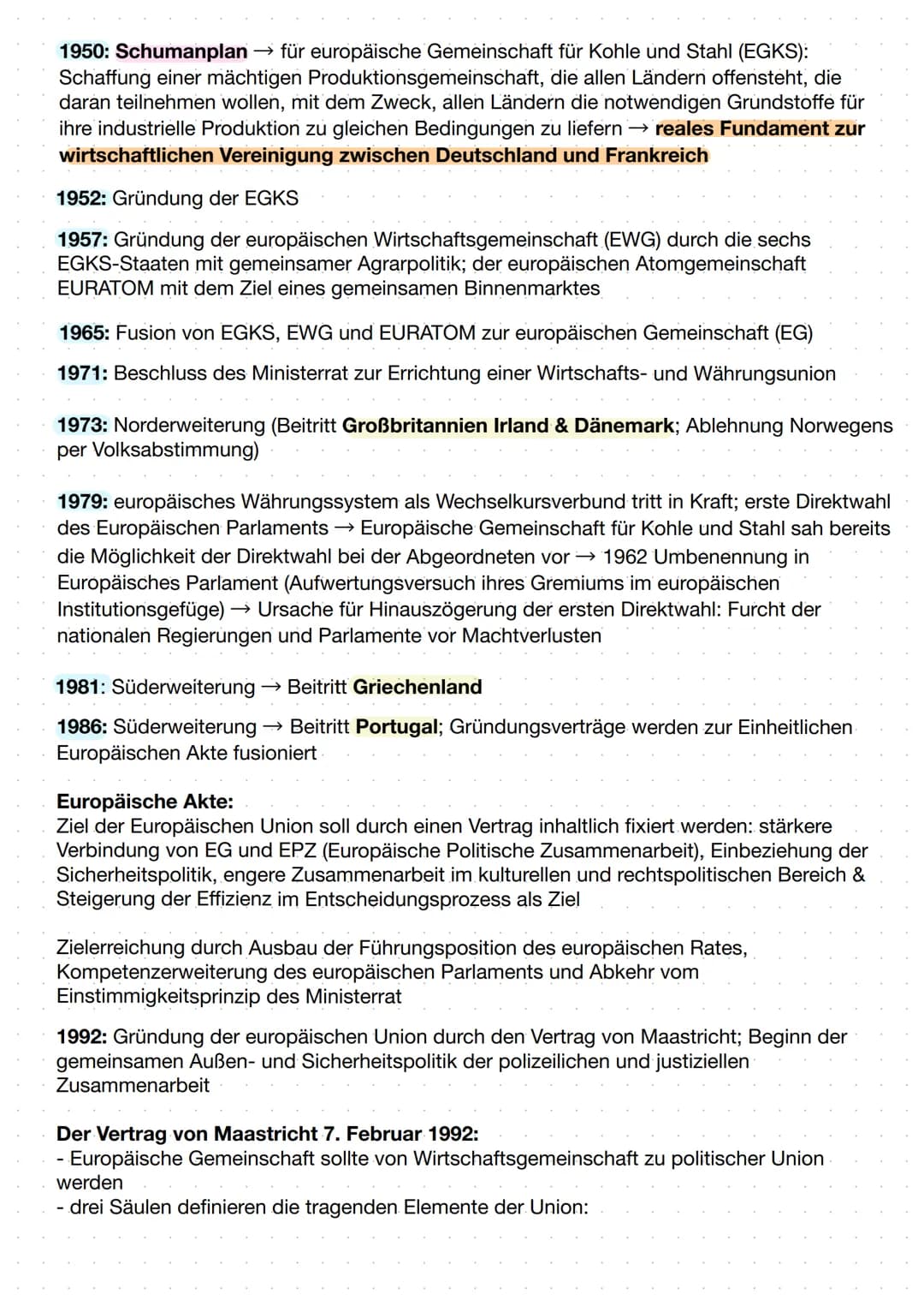 Historische Entwicklung
Definition Europäische Union: ,,Bei der europäischen Union handelt es sich um eine
supranationale Organisation, d.h.