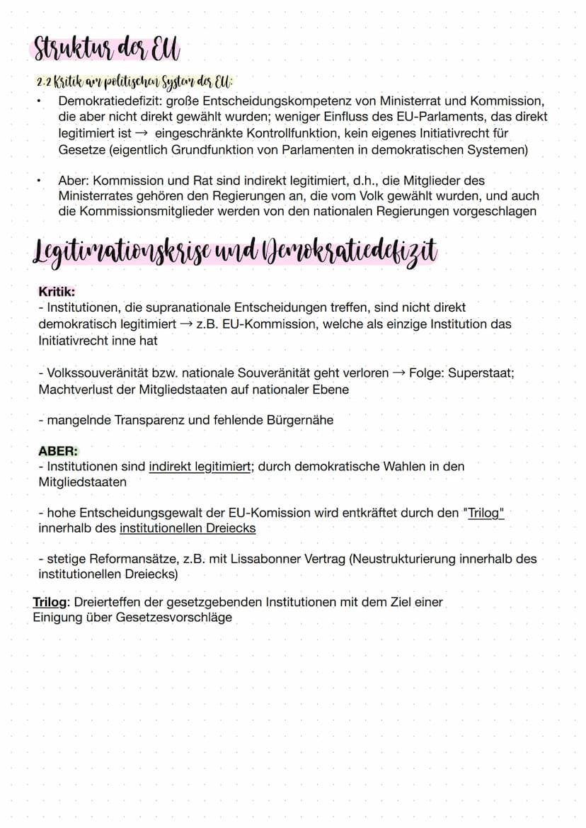 Historische Entwicklung
Definition Europäische Union: ,,Bei der europäischen Union handelt es sich um eine
supranationale Organisation, d.h.