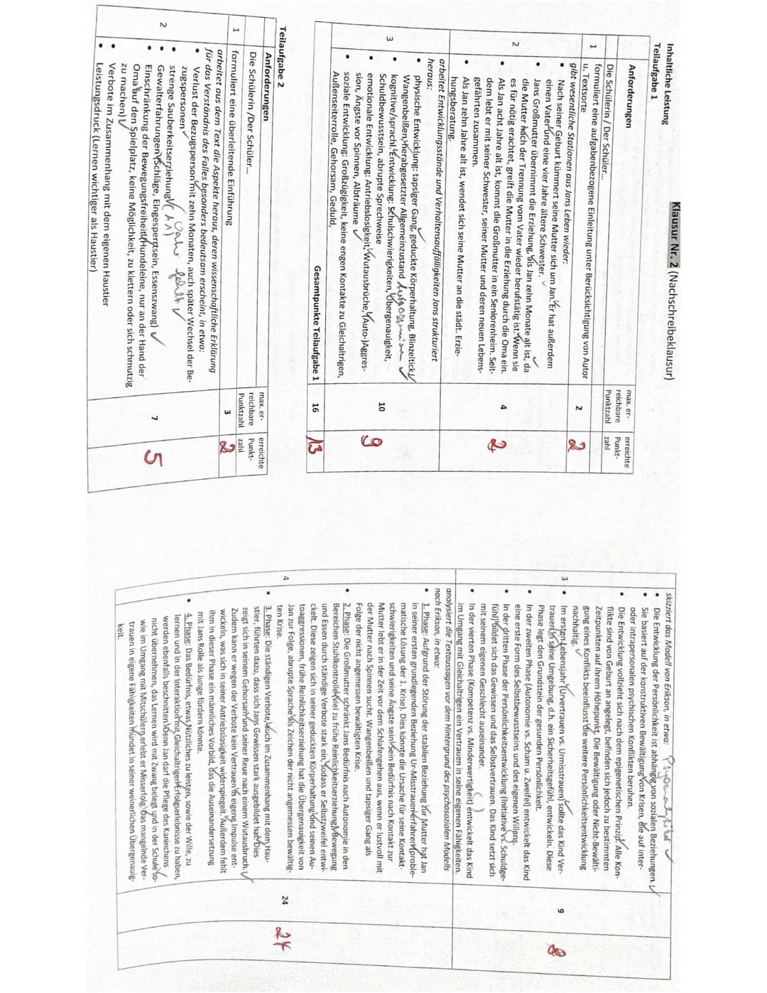 Inhaltliche Leistung
Teilaufgabe 1
1
1
2
3
Anforderungen
Die Schülerin / Der Schüler...
formuliert eine aufgabenbezogene Einleitung unter Be