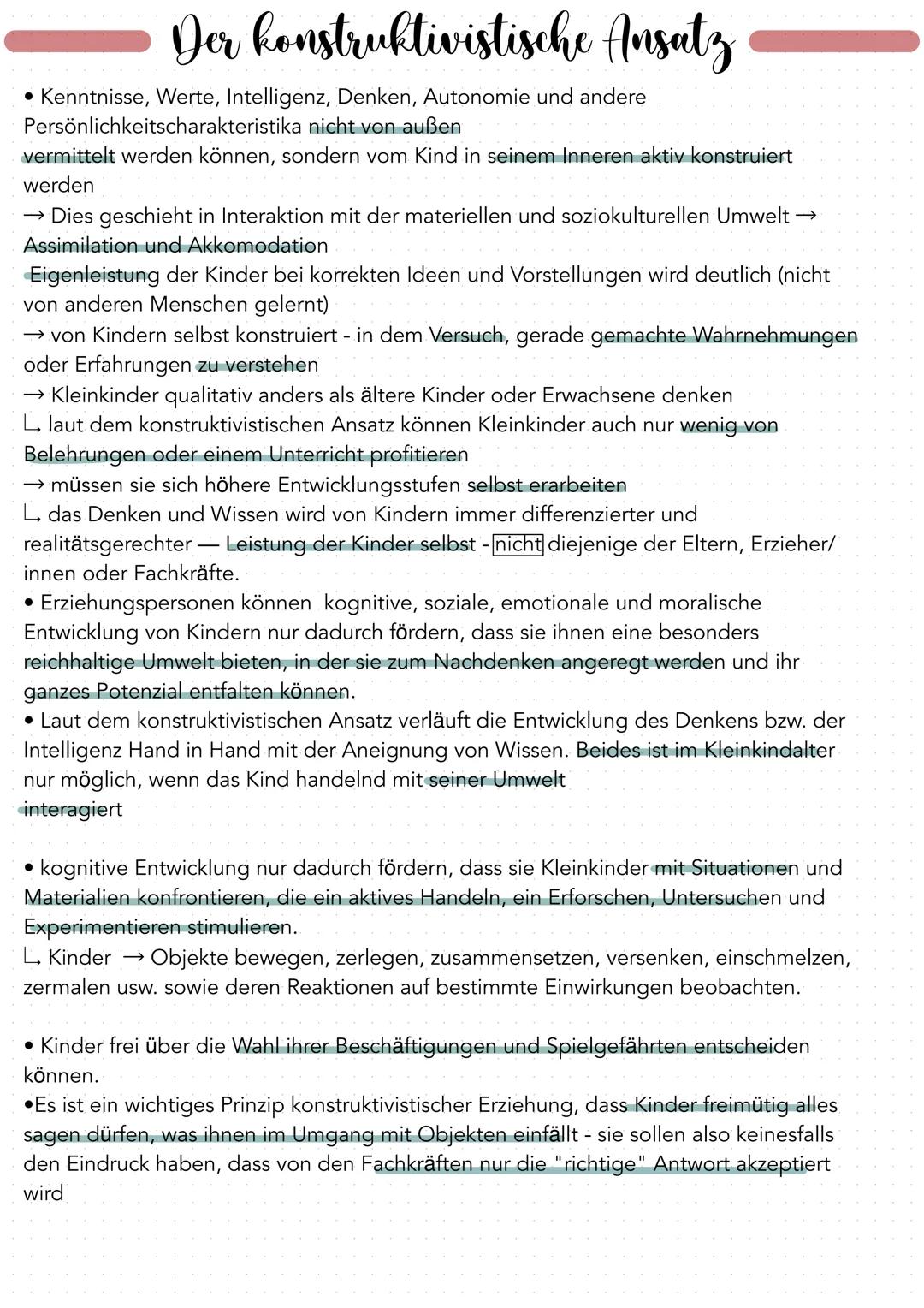  Jean Piaget
Allgemeines
O Vorantreiben des Entwicklungsprozesses gemäß des jeweiligen Reifestandes in der
Interaktion des Kindes mit seiner