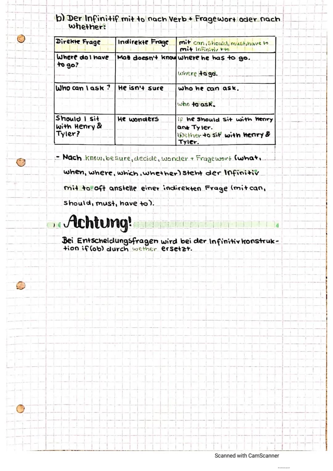 (3
grammar:
Der Infinitiv ist die Grundform des verbs. Im Englischen
findet man diesen in zwei Formen:
mit to (to be, to play, to see) und o