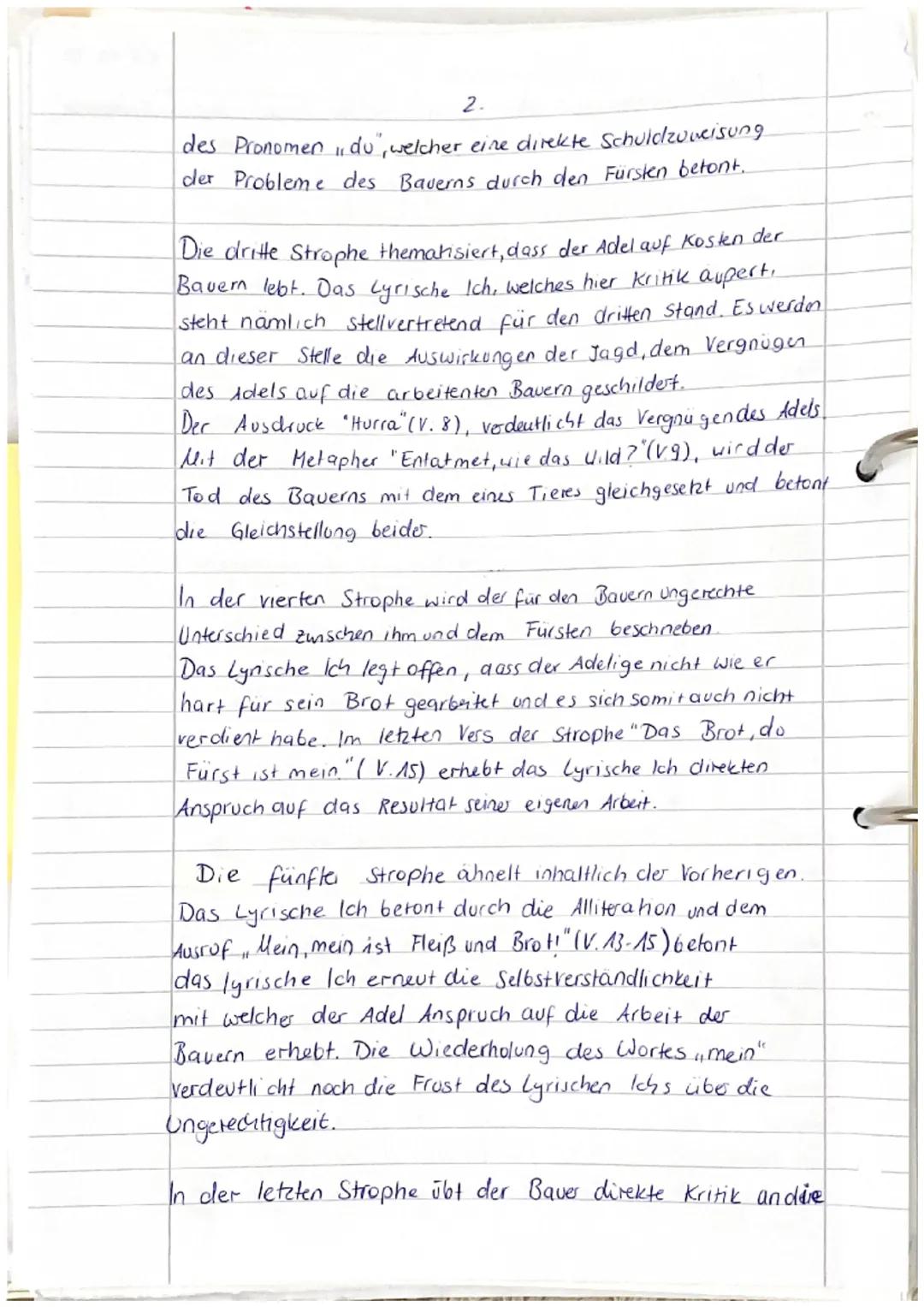 1
Interpretation von..
Der Bauer an seinen durchlauchtigen Tyrannen.
Das Gedicht. Der Bauer an seinen durchlauchtigen Tyrannen"
aus dem Jahr