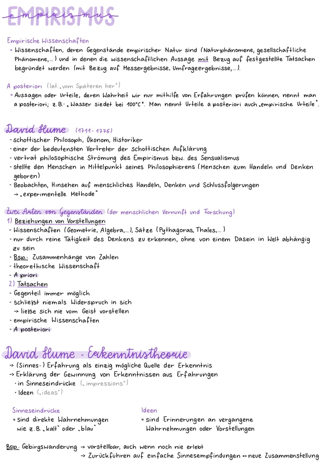 EMPIRISmus
Empirische Wissenschaften
= Wissenschaften, deren Gegenstände empirischer Natur sind (Naturphänomene, gesellschaftliche
Phänomene