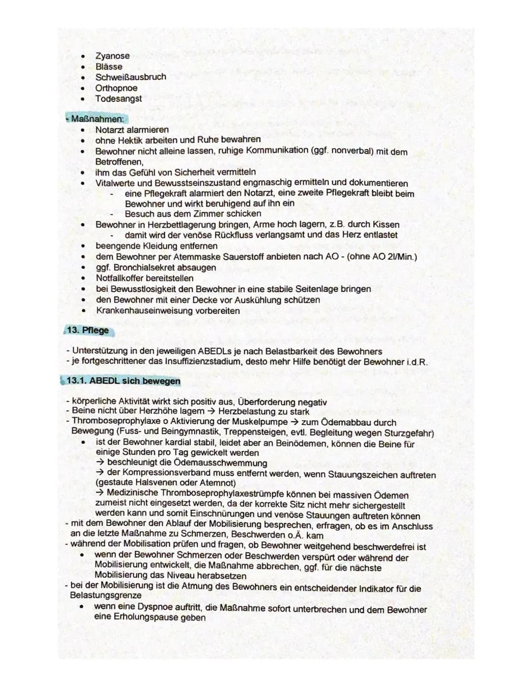 Herzinsuffizienz
1. Definition
- verminderte Leistungsfähigkeit (Kraft) des Herzens den Kreislauf mit ausreichend Blut zu
versorgen
- dadurc